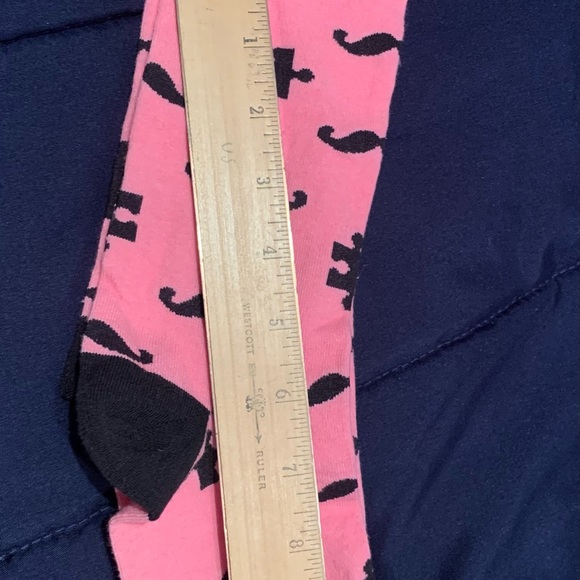 A brand new with tags pair of pink socks with mustache - Picture 7 of 7